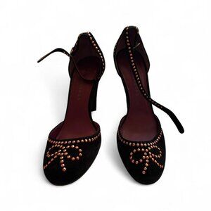 Marc Jacobs Black Suede Mary Jane heels